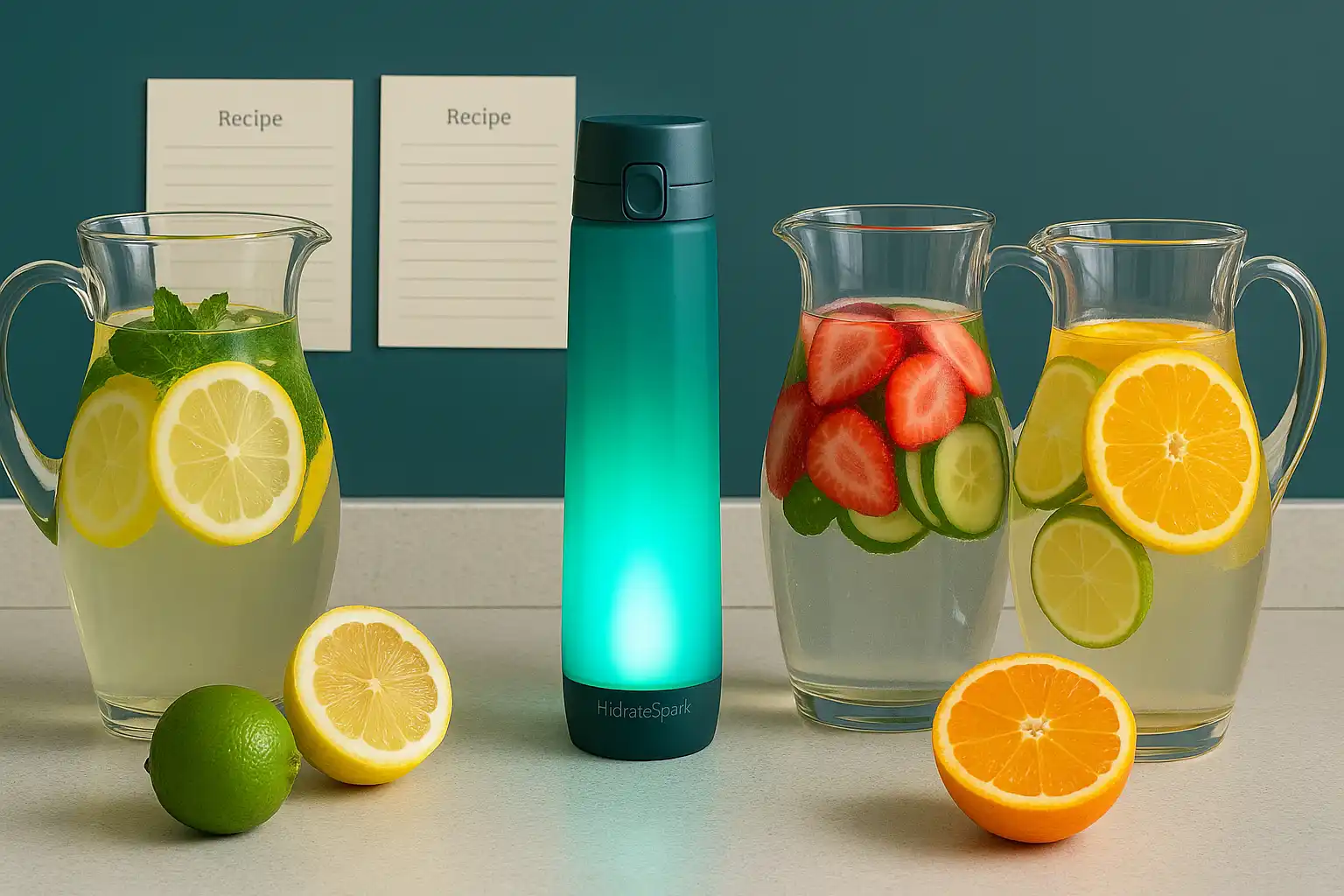 Infused waters and smart bottle for easy hydration tracking