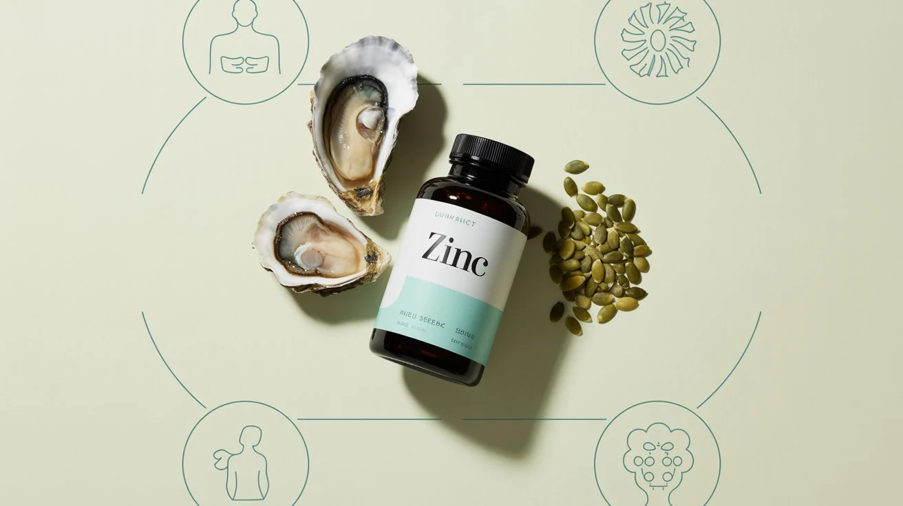 Zinc supplements and zinc-rich foods for immune support, based on clinical studies